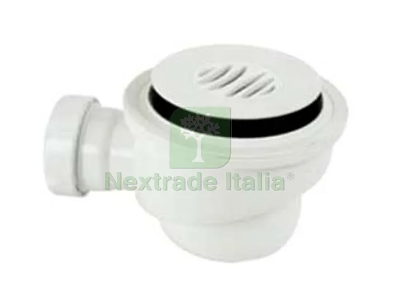 PILETTA SIFONATA PER PIATTO DOCCIA CON PIATTELLO GRIGLIATO BIANCO - 1"-1/2 - foro piatto doccia ø mm.50 — Rubinetti e valvole — rif. FERX.FER457705 PILETTA SIFONATA PER PIATTO DOCCIA CON PIATTELLO GRIGLIATO BIANCO - 1"-1/2 - foro piatto doccia ø mm.50 — Rubinetti e valvole — rif. FERX.FER457705