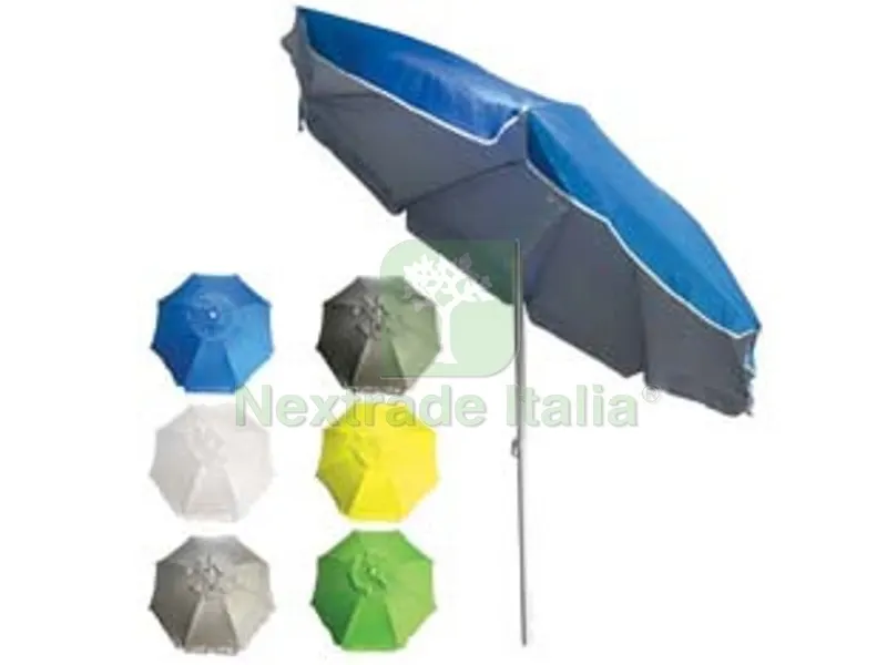 Ombrellone da Spiaggia in Poliestere CM.200 - ø cm.200 - verde fluo — Tempo libero outdoor — rif. FERX.FER458047 Ombrellone da Spiaggia in Poliestere CM.200 - ø cm.200 - verde fluo — Tempo libero outdoor — rif. FERX.FER458047