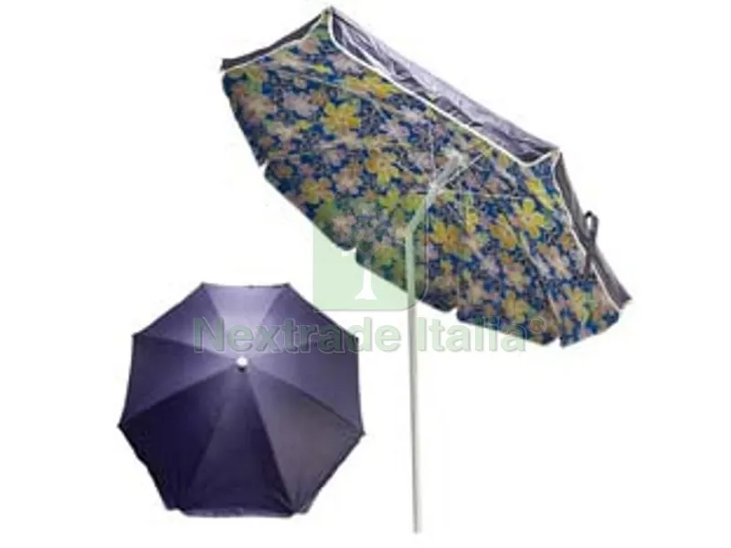 Ombrellone da Spiaggia in Poliestere Doppio Blu CM.200 - ø cm.200 — Tempo libero outdoor — rif. FERX.FER458078