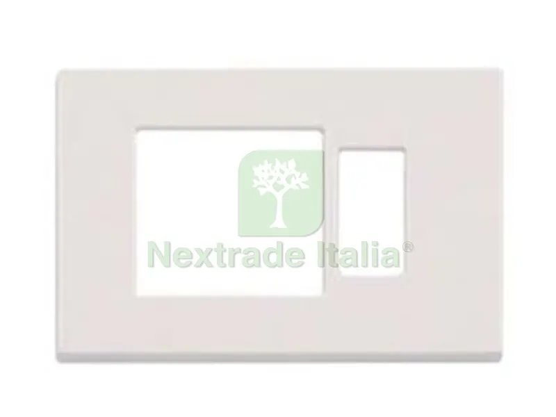 20PZ PLACCA COMBINATA FORO SCHUKO QUADRO + 1 POSTO "VENUS" - mm.115x80h. - (1869.B) — Interruttori e prese — rif. FERX.FER458436 20PZ PLACCA COMBINATA FORO SCHUKO QUADRO + 1 POSTO "VENUS" - mm.115x80h. - (1869.B) — Interruttori e prese — rif. FERX.FER458436