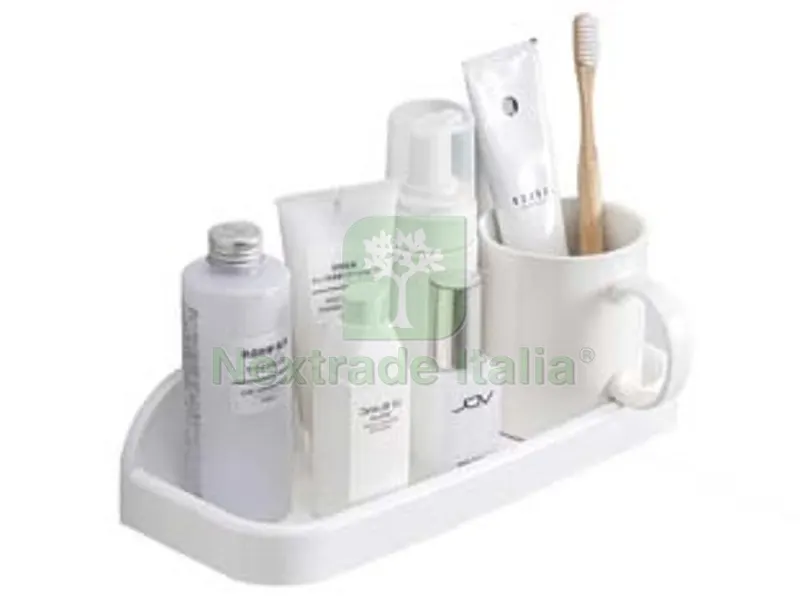 3PZ Mensola Bagno Rettangolare in PP - mm.294x110x70 - colore bianco — Accessori bagno — rif. FERX.FER458634
