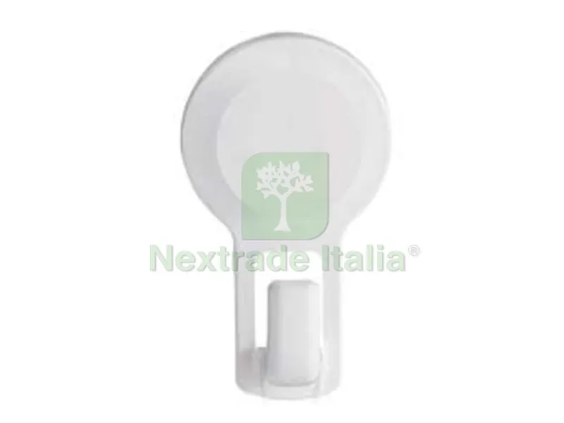 12PZ Gancio Bagno in ABS - mm.67x115x39 - colore bianco — Accessori bagno — rif. FERX.FER458665