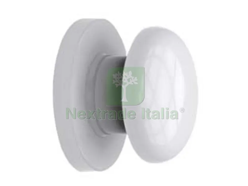 6PZ Pomello Porta Bagno in ABS - mm.47x65x65 - colore bianco — Maniglie e pomelli — rif. FERX.FER458733