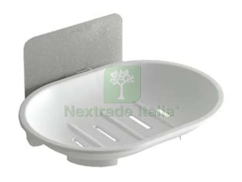 6PZ PORTASAPONE BAGNO IN ABS - mm.130x97x75 - colore bianco — Accessori bagno — rif. FERX.FER458740 6PZ PORTASAPONE BAGNO IN ABS - mm.130x97x75 - colore bianco — Accessori bagno — rif. FERX.FER458740