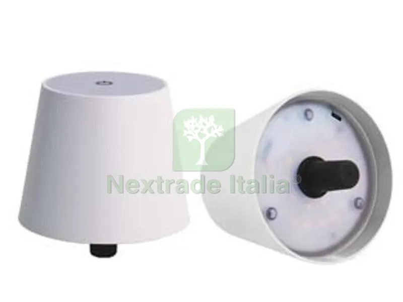 Lampada da Tavolo a LED Ricaricabile a Tappo Bianca - mm.105x90h. — Illuminazione — rif. FERX.FER458832 Lampada da Tavolo a LED Ricaricabile a Tappo Bianca - mm.105x90h. — Illuminazione — rif. FERX.FER458832