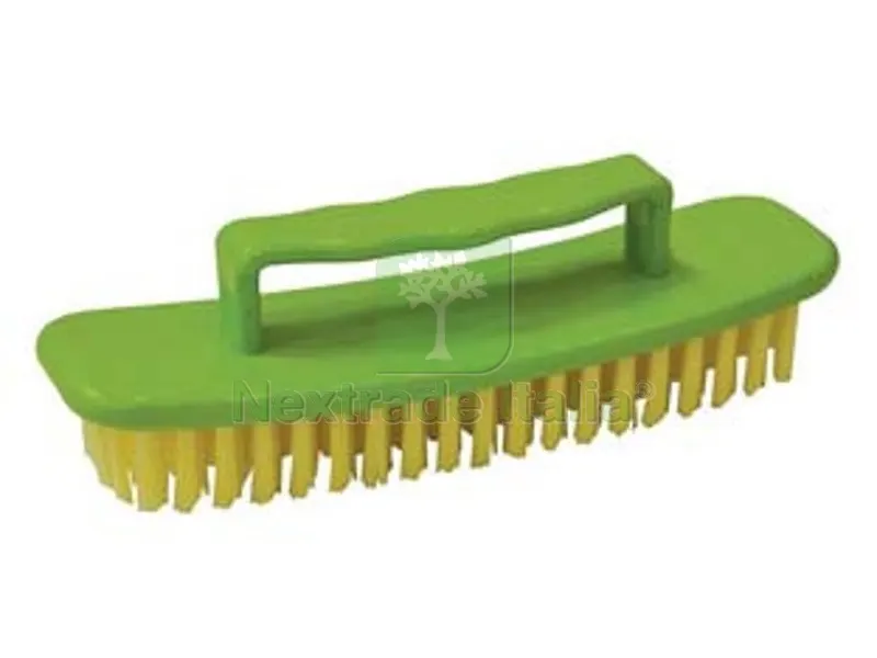 12PZ SPAZZOLA IN PLASTICA SETOLE CHIARE - mm.150x43x50 — Tubi e raccordi — rif. FERX.FER459068