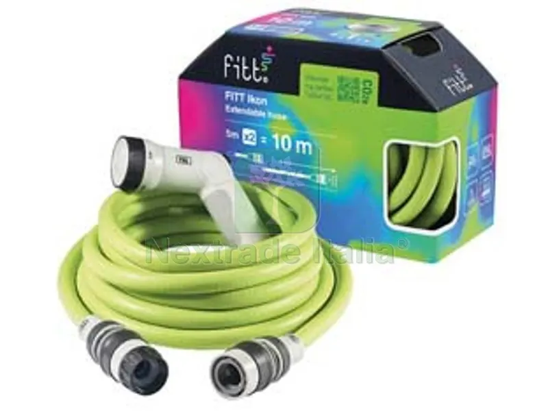 TUBO ESTENSIBILE "IKON LIME" CON RACCORDI E SPRUZZATORE - mt.7,5/15 - color lime — Spatole e attrezzi per stesura — rif. FERX.FER459471