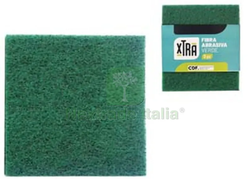 25CF Fibra Abrasiva Verde PZ.3 - cm.15x13,5x0,8 — Casalinghi e organizzazione — rif. FERX.FER460156