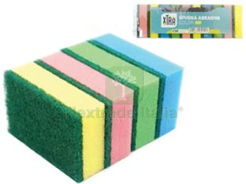 20CF Spugna Abrasiva Doppia con Fibra Verde - cm.9x6x3h. — Casalinghi e organizzazione — rif. FERX.FER460163 20CF Spugna Abrasiva Doppia con Fibra Verde - cm.9x6x3h. — Casalinghi e organizzazione — rif. FERX.FER460163