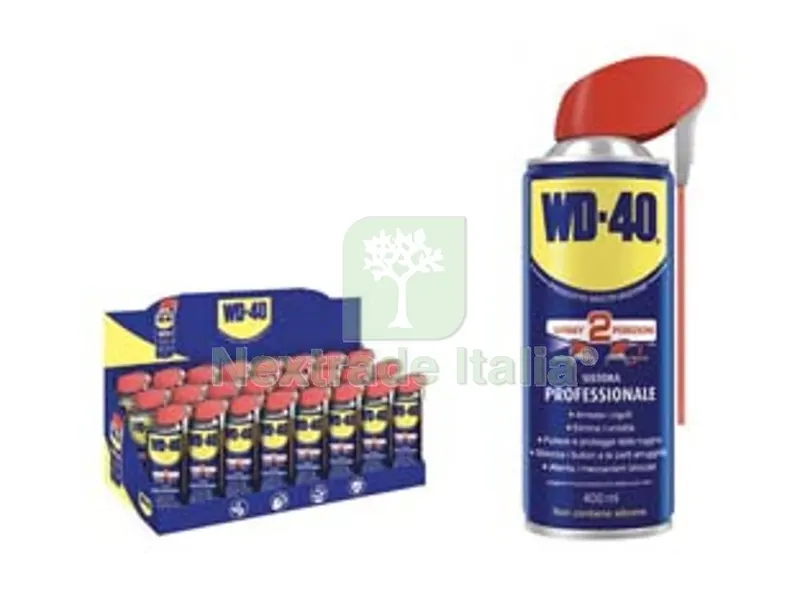24PZ WD-40 Lubrificante Spray Multiuso 5 Funzioni ML.400 in Espositore - ml.400 spray con erogatore a doppia posizione — Bombolette e vernici spray — rif. FERX.FER461443 24PZ WD-40 Lubrificante Spray Multiuso 5 Funzioni ML.400 in Espositore - ml.400 spray con erogatore a doppia posizione — Bombolette e vernici spray — rif. FERX.FER461443