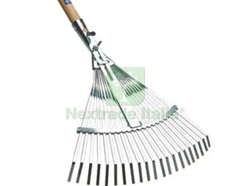 Scopa da Giardino in Metallo Regolabile con Manico Attacco Conico - 21 denti — Casalinghi e organizzazione — rif. FERX.FER461450 Scopa da Giardino in Metallo Regolabile con Manico Attacco Conico - 21 denti — Casalinghi e organizzazione — rif. FERX.FER461450
