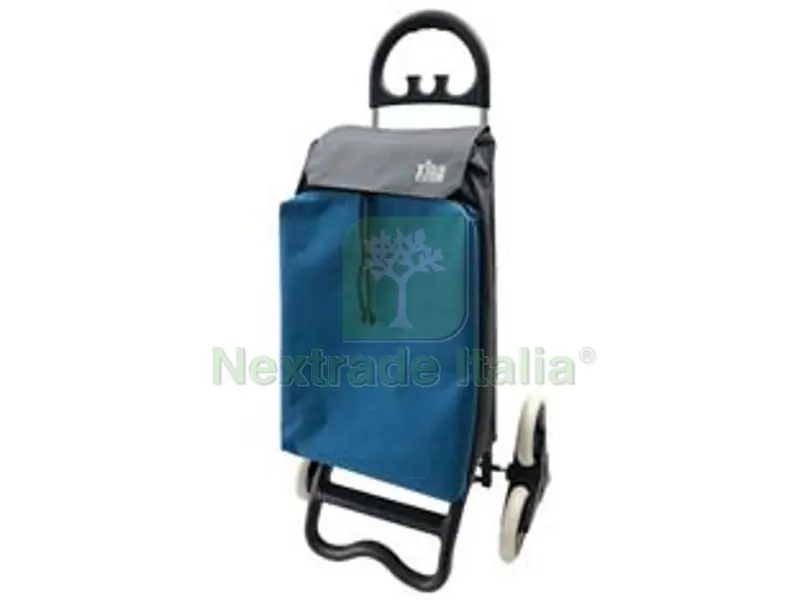 Carrello Spesa Julie Tris Alluminio - cm.49x41x101h. — Casalinghi e organizzazione — rif. FERX.FER462006 Carrello Spesa Julie Tris Alluminio - cm.49x41x101h. — Casalinghi e organizzazione — rif. FERX.FER462006