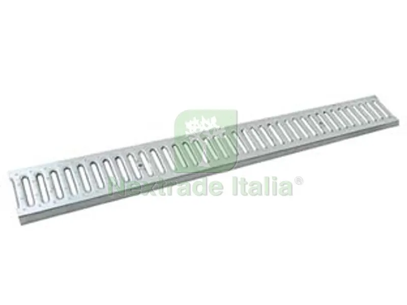 GRIGLIA ZINCATA PER CANALETTA IN POLIPROPILENE DA CM.100X13 - cm.100x13x2,1h. — Griglie e grigliati — rif. FERX.FER462358
