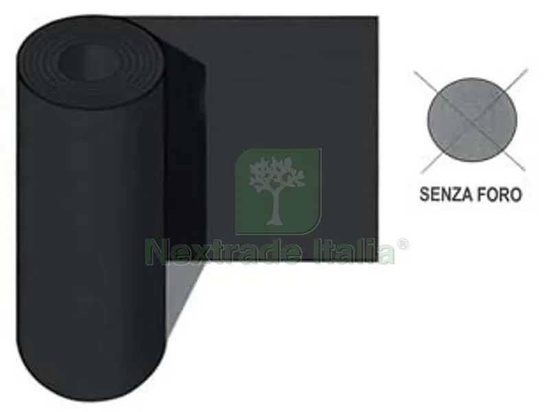 Foglia Polietilene Nera Pacciamatura Senza Foro H.CM.120 - rotolo mt.30 — Protezione piante e sementi — rif. FERX.FER462495