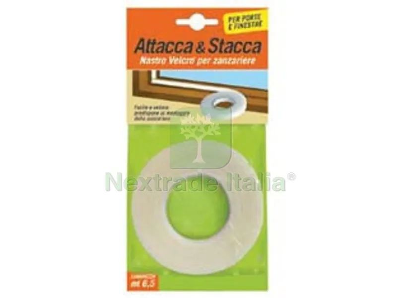 5BLISTER Nastro Velcrososo Biadesivo per Zanzariere MT.6,5 — Tende e zanzariere — rif. FERX.FER463218