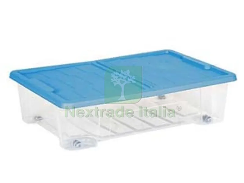 15PZ Contenitore Sottoletto Masterbox Colore Trasparente/Blu - cm.57x39x15h. - lt.25 — Casalinghi e organizzazione — rif. FERX.FER463515 15PZ Contenitore Sottoletto Masterbox Colore Trasparente/Blu - cm.57x39x15h. - lt.25 — Casalinghi e organizzazione — rif. FERX.FER463515