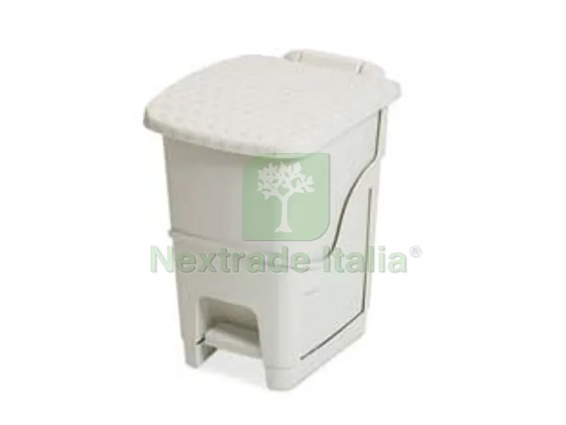 14PZ Pattumiera Rattan Bianco LT.6 ART.440 - cm.20x25x28h. - lt.6 — Casalinghi e organizzazione — rif. FERX.FER463560