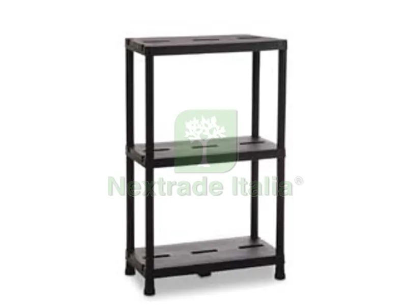Scaffale Kit 3 Piani Nero ART.141 - cm.60x30x95h. — Casalinghi e organizzazione — rif. FERX.FER463607 Scaffale Kit 3 Piani Nero ART.141 - cm.60x30x95h. — Casalinghi e organizzazione — rif. FERX.FER463607