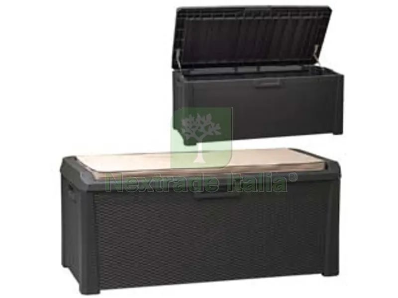 BAULE MULTIUSO SANTORINI PLUS LT.560 COLORE ANTRACITE ART.157 - cm.147x72x65h. — Adesivi e sigillanti — rif. FERX.FER463706 BAULE MULTIUSO SANTORINI PLUS LT.560 COLORE ANTRACITE ART.157 - cm.147x72x65h. — Adesivi e sigillanti — rif. FERX.FER463706