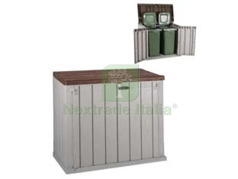 Baule Porta Attrezzi Stora WAY Grigio Talpa/Marrone ART.087 - cm.129,5x74,5x111h. — Casalinghi e organizzazione — rif. FERX.FER463713