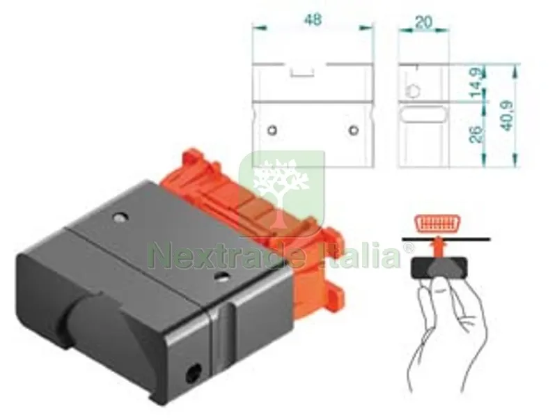 Protezione Magnetica OBD Universale MG-OBD UNL - mm.48x20x40,9 — Ferramenta per legno e mobili — rif. FERX.FER464123
