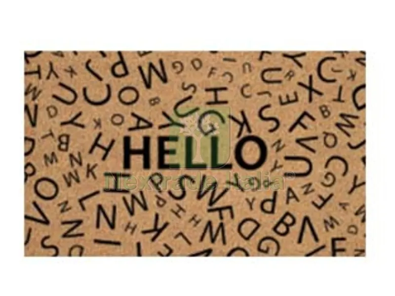 ZERBINO COCCO "HELLO" SPESSORE MM.15 - cm.40x70 — Casalinghi e organizzazione — rif. FERX.FER466424
