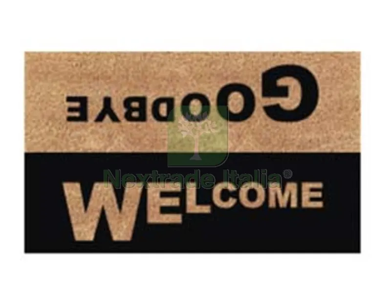 ZERBINO COCCO "WELCOME/GOODBYE" SPESSORE MM.15 - cm.40x70 — Casalinghi e organizzazione — rif. FERX.FER466431 ZERBINO COCCO "WELCOME/GOODBYE" SPESSORE MM.15 - cm.40x70 — Casalinghi e organizzazione — rif. FERX.FER466431