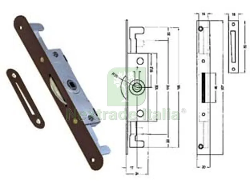 10PZ Cremonese Triplice Chiusura per Finestra Bordo Tondo Bronzato — Maniglie e pomelli — rif. FERX.FER469555