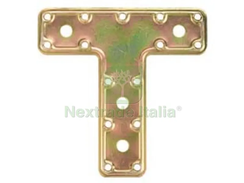 10PZ Piastra di Giunzione Pesante a "T" ART.751 - mm.160x115x45 - spessore mm.2,2 — Piastre e angolari — rif. FERX.FER471565