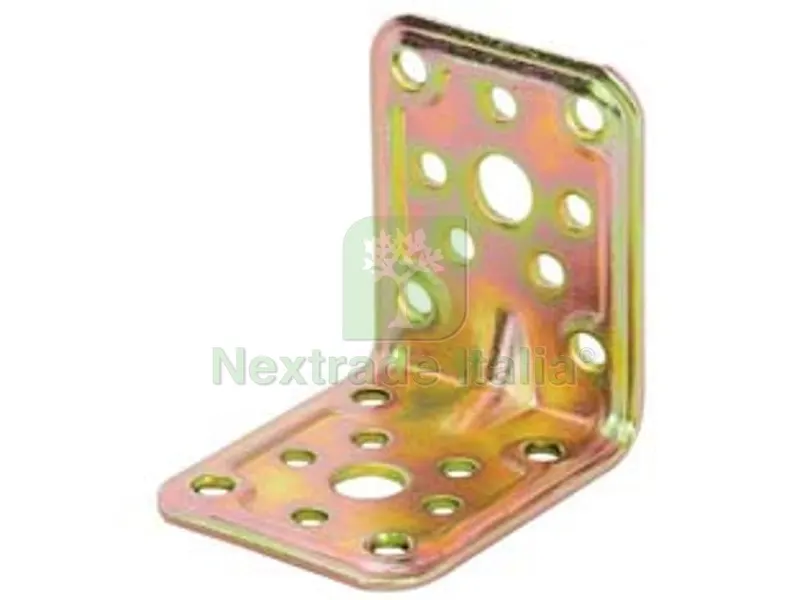 25PZ Piastra di Giunzione Pesante AD Angolo Larghezza MM.50 ART.771 - mm.80x80x50 - spessore mm.2,2 — Piastre e angolari — rif. FERX.FER471626