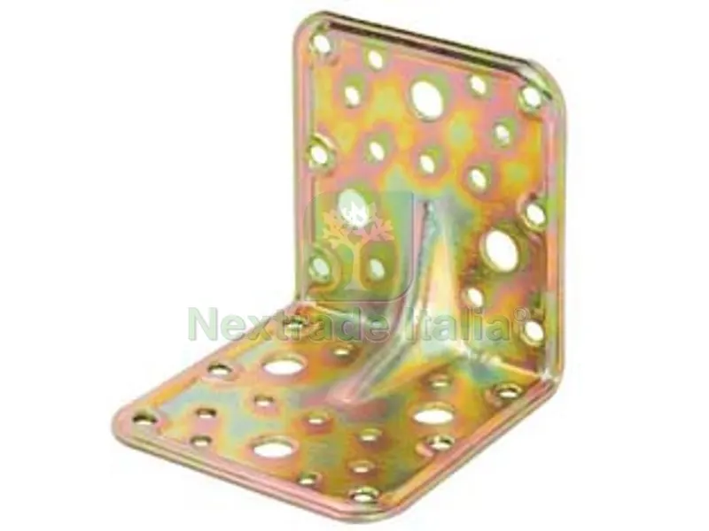 20PZ Piastra di Giunzione Pesante AD Angolo Larghezza MM.90 ART.775 - mm.90x90x90 - spessore mm.2,2 — Piastre e angolari — rif. FERX.FER471671