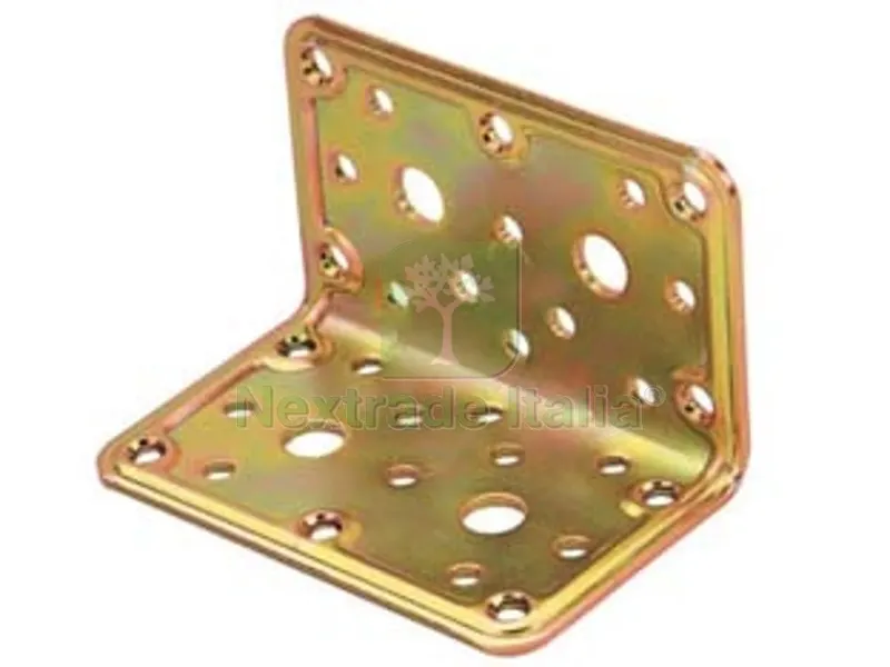 20PZ Piastra di Giunzione Pesante AD Angolo Larghezza MM.100 ART.777 - mm.80x80x100 - spessore mm.2,2 — Piastre e angolari — rif. FERX.FER471749