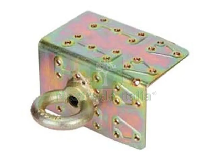 PIASTRA DI SICUREZZA AD ANGOLO ART.864 - mm.140x80x80 - spessore mm.3 — Isolanti e reti — rif. FERX.FER472265