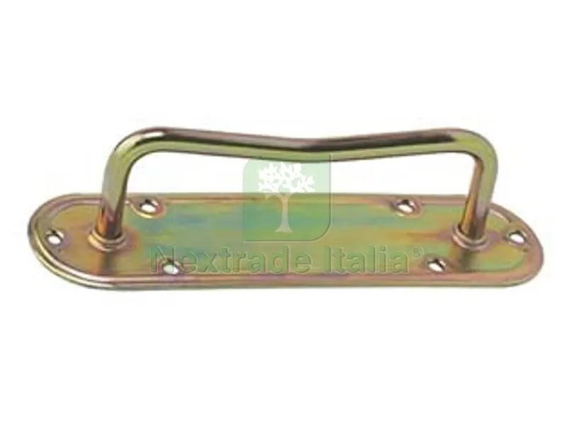 2PZ Maniglia con Piastra ART.950 - mm.160x50x95 - filo ø mm.9 - spessore mm.2,2 — Maniglie e pomelli — rif. FERX.FER472319