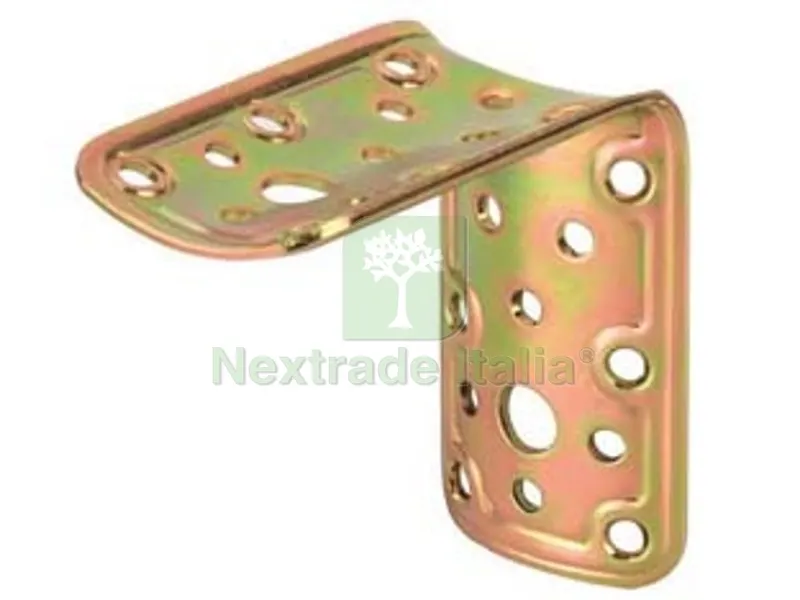 5PZ Piastra di Giunzione a 90° per Palo Tondo Ø MM.80 ART.904 - mm.80x80x50 - spessore mm.2,2 — Piastre e angolari — rif. FERX.FER472418