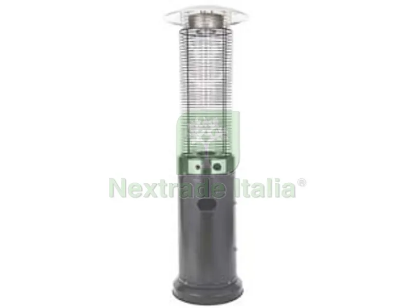 Stufa "patio Glass" 13 KW Grigio Scuro - misure ø cm.45,5x180h. - peso kg.15 — Casalinghi e organizzazione — rif. FERX.FER474290