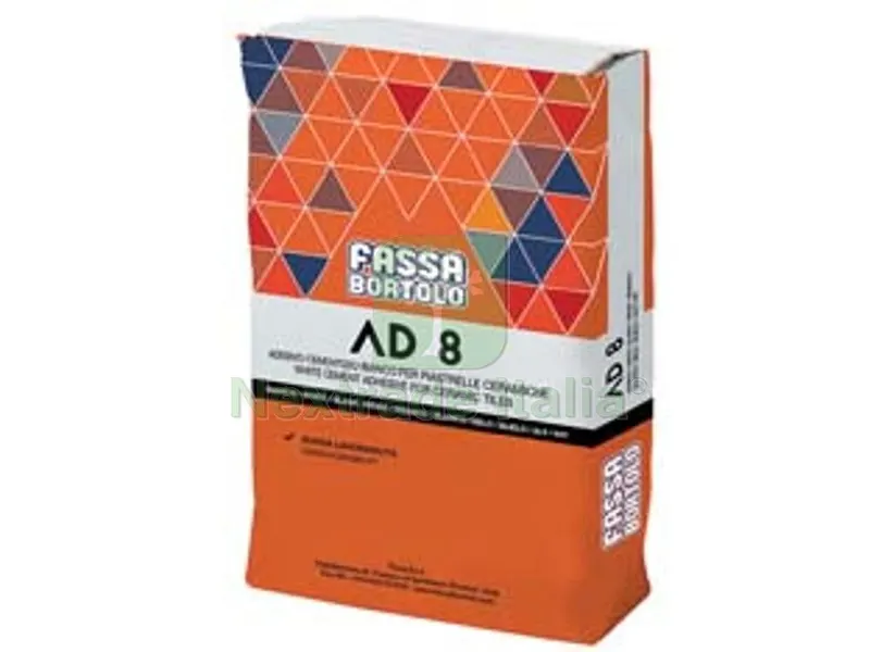 5PZ Fassa Colla per Piastrelle Bianca in Polvere AD 8 - kg.5 in sacco — Cemento, malte e collanti edili — rif. FERX.FER474535 5PZ Fassa Colla per Piastrelle Bianca in Polvere AD 8 - kg.5 in sacco — Cemento, malte e collanti edili — rif. FERX.FER474535