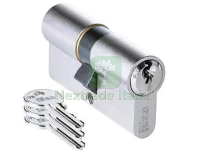 Cilindro a Infilare Sagomato "F5" 820 Nichelato - mm.56 centrato (28x28) (8209282894) — Serrature e cilindri — rif. FERX.FER475525