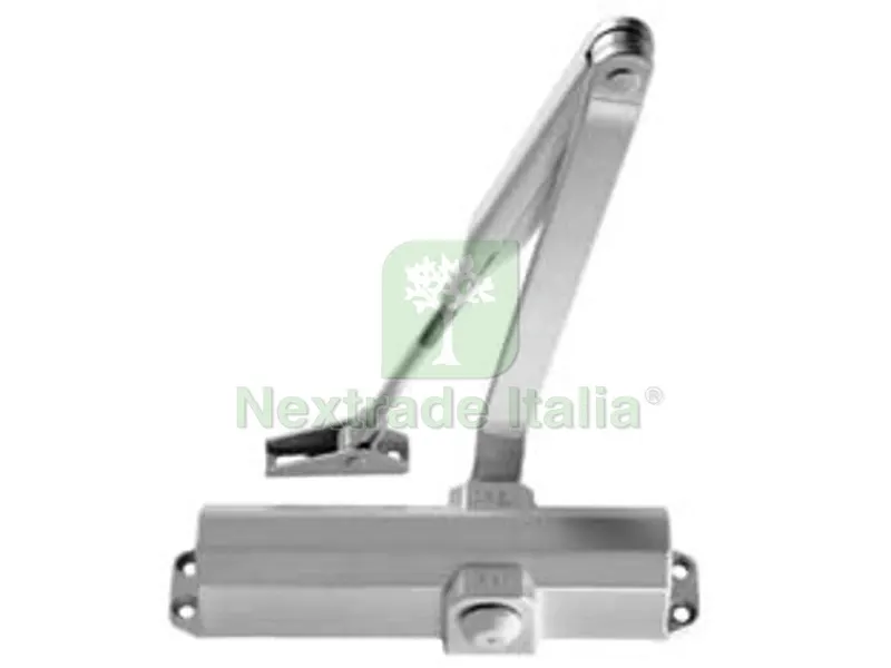 Chiudiporta Aereo IS20 3711 Argento - con fermo, mm.205x53x46h. (371101003) — Ferramenta porte e finestre — rif. FERX.FER476133 Chiudiporta Aereo IS20 3711 Argento - con fermo, mm.205x53x46h. (371101003) — Ferramenta porte e finestre — rif. FERX.FER476133