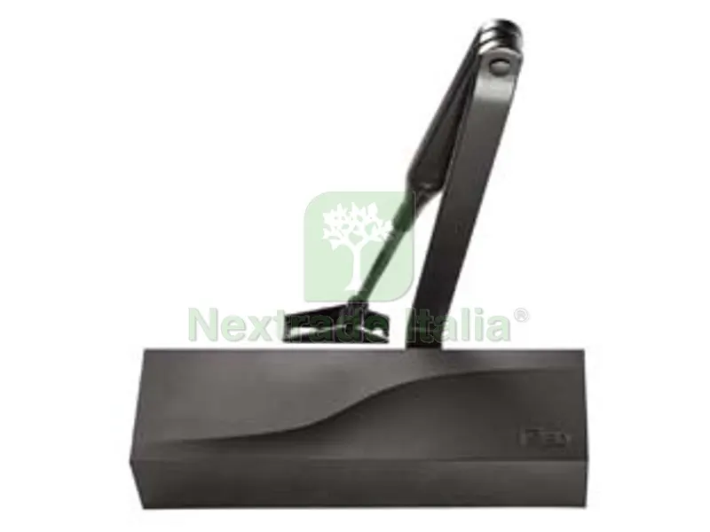 Chiudiporta Aereo IS60 3721 Nero - con fermo, mm.228x69x51h. (372101005) — Ferramenta porte e finestre — rif. FERX.FER476171 Chiudiporta Aereo IS60 3721 Nero - con fermo, mm.228x69x51h. (372101005) — Ferramenta porte e finestre — rif. FERX.FER476171