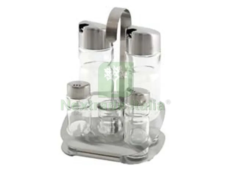 OLIERA IN VETRO 5 PEZZI — Accessori bagno — rif. FERX.FER476768 OLIERA IN VETRO 5 PEZZI — Accessori bagno — rif. FERX.FER476768
