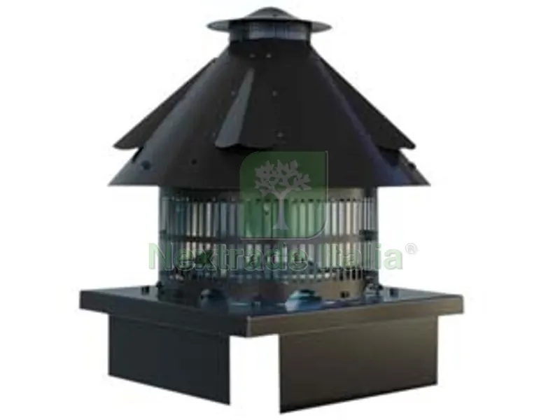 Aspiratore Elettrico per Canna Fumaria a Base Quadra - cm.32x32-42x42 in lamiera testa di moro — Ventilatori e aspiratori — rif. FERX.FER476928 Aspiratore Elettrico per Canna Fumaria a Base Quadra - cm.32x32-42x42 in lamiera testa di moro — Ventilatori e aspiratori — rif. FERX.FER476928