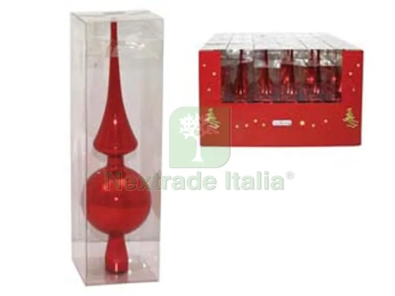Puntale per Albero di Natale CM.25 Colore Rosso — Decorazioni natalizie — rif. FERX.FER477802