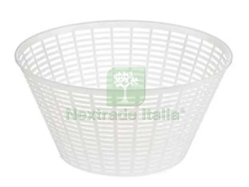 25PZ Fuscella per Ricotta GR.2000 con Bordo MM.5 - ø superiore cm.20,3 - ø inferiore cm.12x10h. — Casalinghi e organizzazione — rif. FERX.FER478342