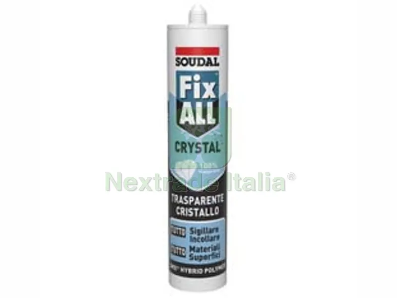 2PZ Sigillante Adesivo FIX ALL Crystal - ml.290 trasparente — Adesivi e sigillanti — rif. FERX.FER479653 2PZ Sigillante Adesivo FIX ALL Crystal - ml.290 trasparente — Adesivi e sigillanti — rif. FERX.FER479653