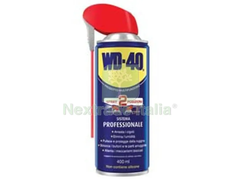 12PZ WD-40 LUBRIFICANTE SPRAY MULTIUSO 5 FUNZIONI ML.400 ml.400 spray CON erogatore a doppia posizione IDROREPELLENTE: permette il formarsi di una barriera perfetta contro l'umidità, elimina — Bombolette e vernici spray — rif. FERX.FER480000 12PZ WD-40 LUBRIFICANTE SPRAY MULTIUSO 5 FUNZIONI ML.400 ml.400 spray CON erogatore a doppia posizione IDROREPELLENTE: permette il formarsi di una barriera perfetta contro l'umidità, elimina — Bombolette e vernici spray — rif. FERX.FER480000