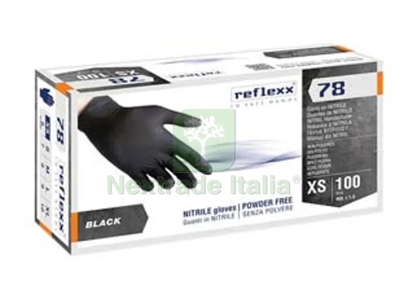 2PZ Guanto in Nitrile GR.4,0 Senza Polvere Nero - tg.XL in conf. da 100 pz. — Guanti da lavoro — rif. FERX.FER480086 2PZ Guanto in Nitrile GR.4,0 Senza Polvere Nero - tg.XL in conf. da 100 pz. — Guanti da lavoro — rif. FERX.FER480086