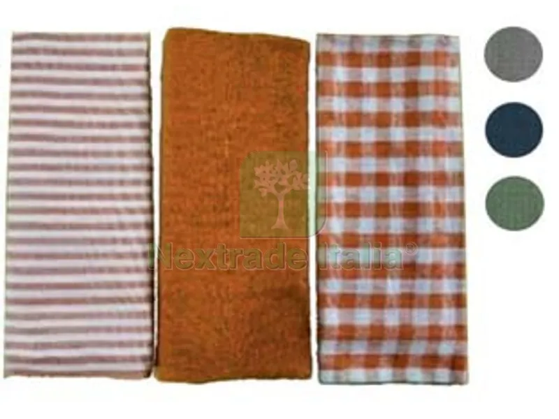 6PZ Canovaccio Piatti "milady" in Cotone PZ 3 cm.50x70 colore arancione — Tessili e biancheria casa — rif. FERX.FER486606