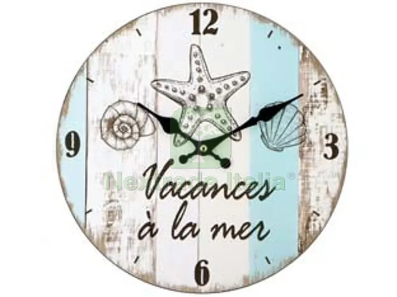OROLOGIO MURO VACANCES A LA MER - ø cm.30 — Casalinghi e organizzazione — rif. FERX.FER486767
