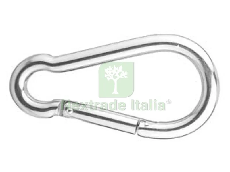 10PZ MOSCHETTONE DA POMPIERE ACCIAIO NICHELATO - mm.140 — Ganci, moschettoni e anelli — rif. FERX.FER487177 10PZ MOSCHETTONE DA POMPIERE ACCIAIO NICHELATO - mm.140 — Ganci, moschettoni e anelli — rif. FERX.FER487177